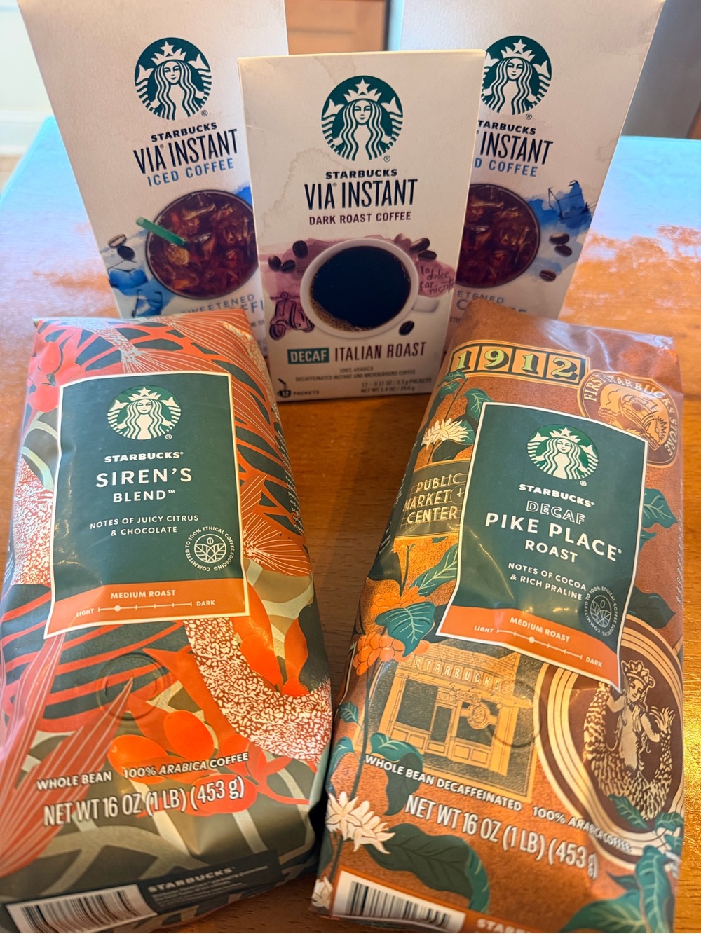 Starbucks Pike Place Roast Decaf - Orange, Green, Brown